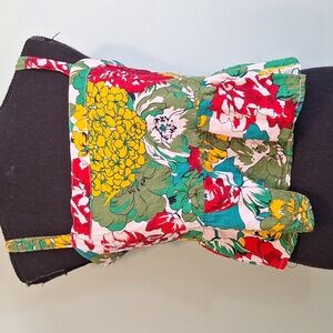 Natural Life Floral Crop Tank Top Size Small